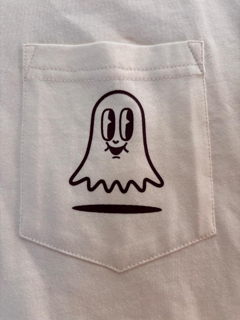 Nwot Evo Long Sleeve White Floaty Pow Pow Graphic Tee — image 3 of 6